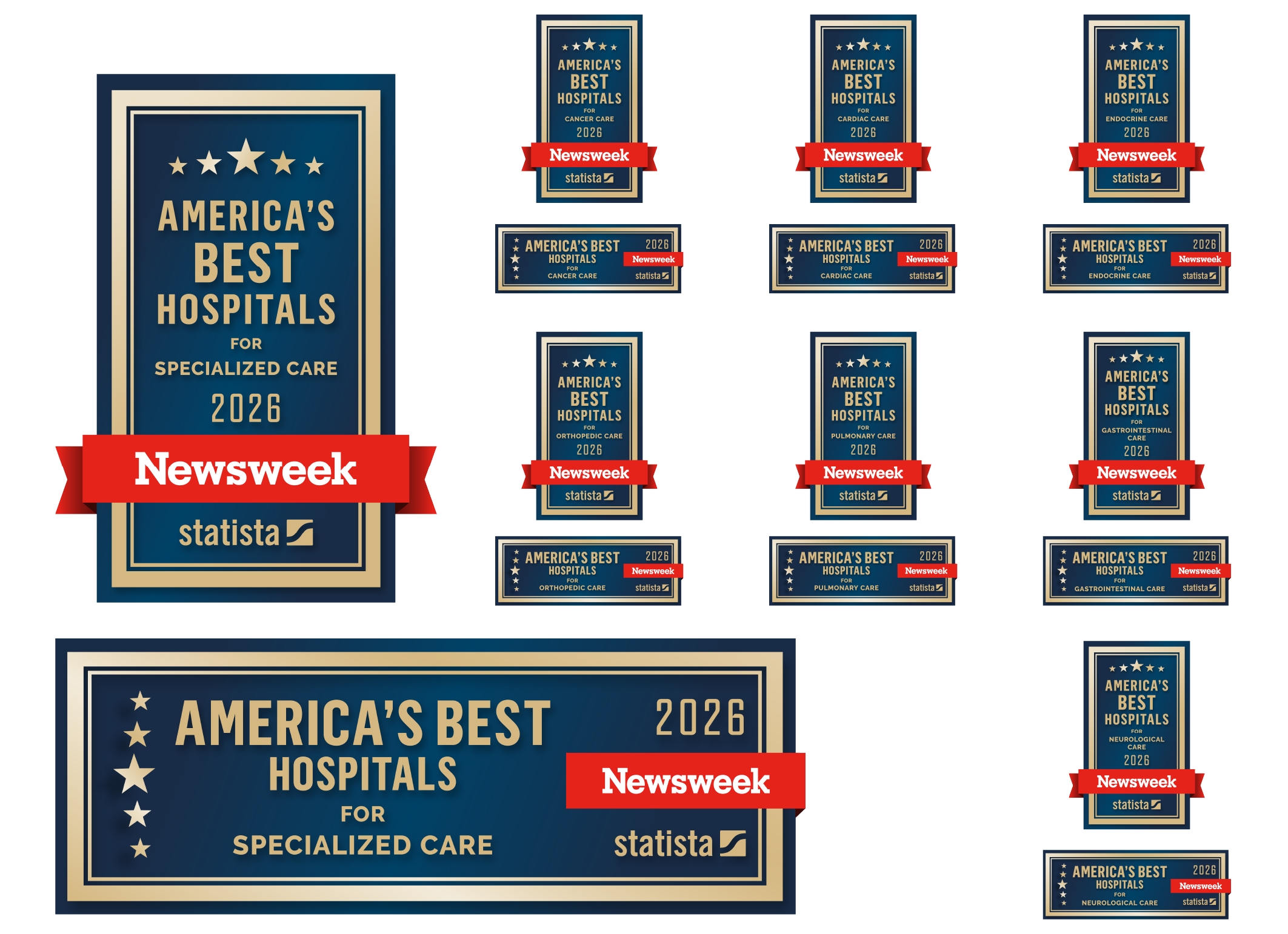 Statista and Newsweek logos for America’s Best Hospitals for Specialized Care 2026 ranking.