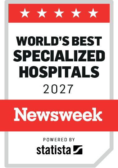 Statista and Newsweek logo for World's Best Specialized Hospitals 2027 ranking.