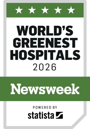 Statista and Newsweek logo for World's Greenest Hospitals 2026 ranking.