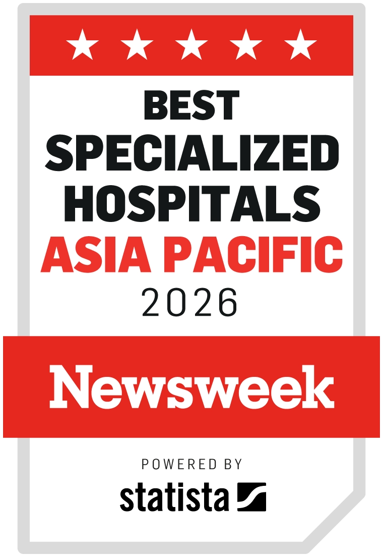 Statista and Newsweek logo for Best Specialized Hospitals Asia Pacific 2026 ranking.