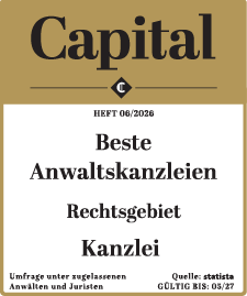 Statista and Capital logo for Germany’s Best Law Firms 2026 ranking.